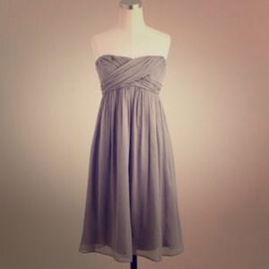 JCrew Chiffon Dress Grey Party/Bridal